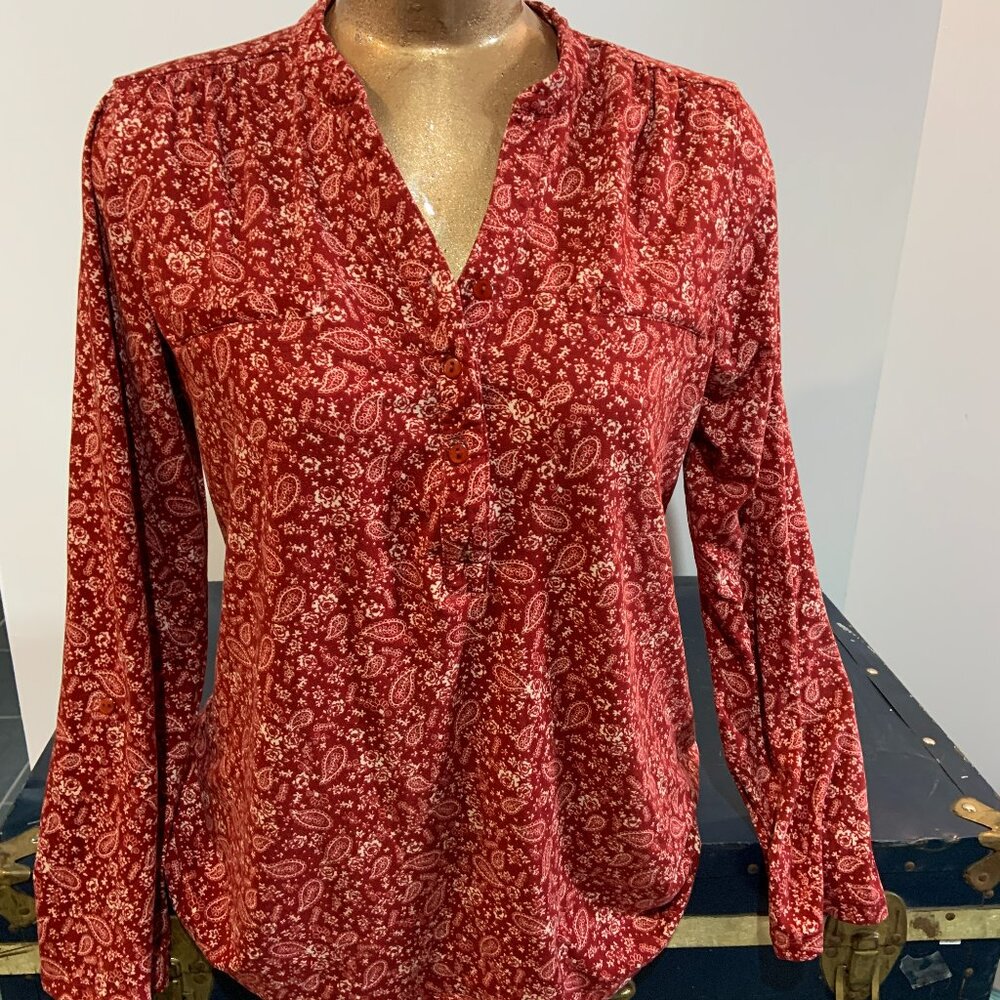 long sleeve orange top size Medium